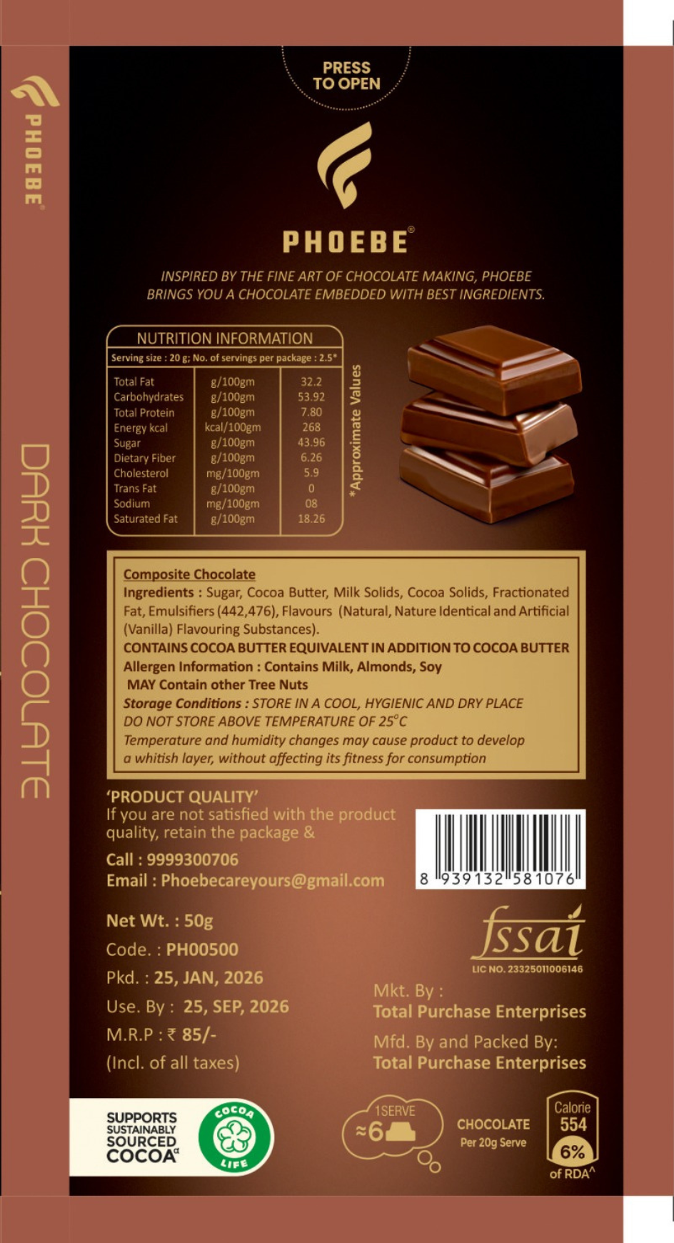 DARK CHOCOLATES (100g) - Image 3
